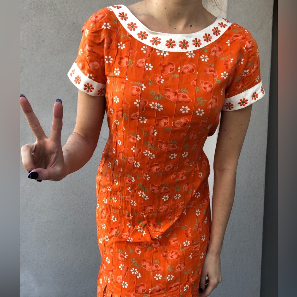 Host pick 😍😘Vintage 60s pleated mod maxi dress - Picture 6 of 9